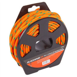 Blackspur Polypropylene Braided Rope On Reel - 15M - Orange