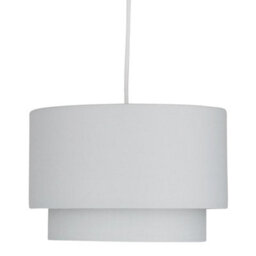 First Choice Lighting Lamp Grey 2 Tier Ceiling Lamp Shade - thumbnail 2