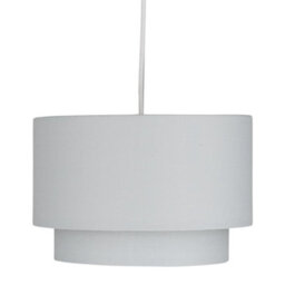 First Choice Lighting Lamp Grey 2 Tier Ceiling Lamp Shade - thumbnail 1