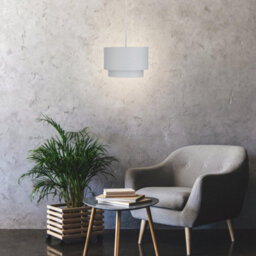 First Choice Lighting Lamp Grey 2 Tier Ceiling Lamp Shade - thumbnail 3