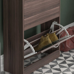 Lassic Vida Designs 3 Drawer Shoe Storage Cabinet Walnut - thumbnail 5