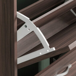 Lassic Vida Designs 3 Drawer Shoe Storage Cabinet Walnut - thumbnail 6