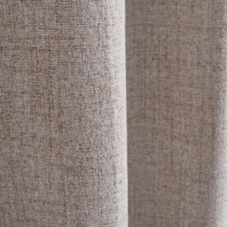 Living And Home Washable Two Hanging Methods Beige Solid Colour Faux Linen Polyester 100% Curtains Pair Set Of 2 137 X 117 Cm - thumbnail 6