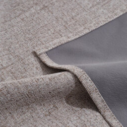 Living And Home Washable Two Hanging Methods Beige Solid Colour Faux Linen Polyester 100% Curtains Pair Set Of 2 137 X 117 Cm - thumbnail 5