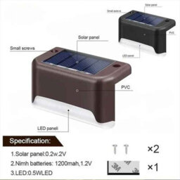 16Pcs Solar Led Outdoor Garden Deck Stairs Lights Waterproof Warm White - thumbnail 8