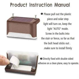 16Pcs Solar Led Outdoor Garden Deck Stairs Lights Waterproof Warm White - thumbnail 5