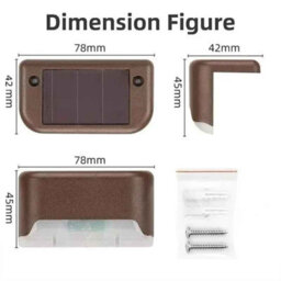 16Pcs Solar Led Outdoor Garden Deck Stairs Lights Waterproof Warm White - thumbnail 6