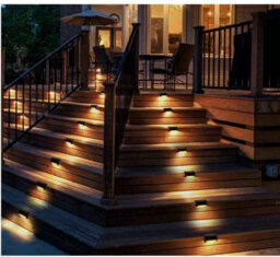 16Pcs Solar Led Outdoor Garden Deck Stairs Lights Waterproof Warm White - thumbnail 4