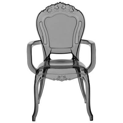 Beliani Transparent Black Polycarbonate Dining Chairs Stackable Set Of 2 - Gloss Finish, No Assembly Required - image 1