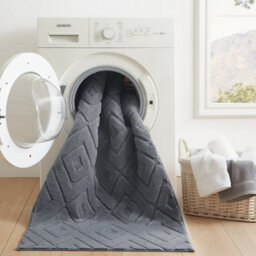 Bedlooms Grey High Low Pile Rug 60X110Cm, Soft Thick Piles,  Zig Zag Pattern, Hallway Runner And Area Rugs - thumbnail 8