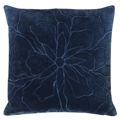 Furn. Angeles Floral Cotton Velvet Polyester Filled Cushion - image 1