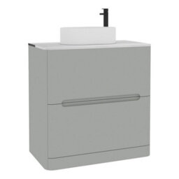 Royal Bathrooms Venice 800mm Dove Grey Freestanding Bathroom Countertop Vanity Unit 2 Drawer With Peak Basin - thumbnail 7