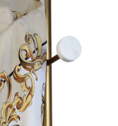 Aspect Furniture Angelo Entryway Freestanding Coat Stand With Marble Base,gold/white - thumbnail 3