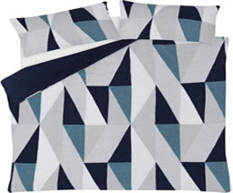 Smart Living Luxurious Geo Triangle Fleece Duvet Cover With Pillowcases - thumbnail 3