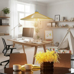 2Pack Lampshades For Ceiling Lights 40Cm Industrial Light Shade Yellow Metal Lampshade For Bedroom Living Room Lounge E27 - thumbnail 2