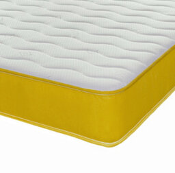 eXtreme Comfort Ltd Cooltouch Colours White Wave Hybrid Memory Foam & Pinna-Coil Innerspring Mattress With Yellow Border 5Ft King Size - thumbnail 2