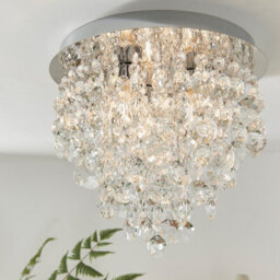 Anson Lighting Ciara Chrome With K5 Crystal Glass Decorative 3 Light Bathroom Flush Light - thumbnail 4