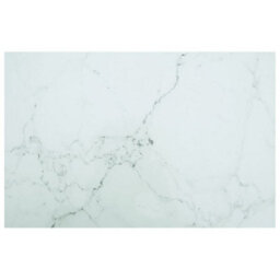 Vidaxl Table Top White 100X62 Cm 8mm Tempered Glass With Marble Design Table Tops - thumbnail 1