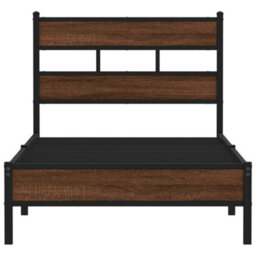 Berkfield Bed Frame Without Mattress Brown Oak 80X200 Cm Engineered Wood - thumbnail 4