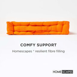 Homescapes Cotton Orange Floor Cushion, 40 X 40 Cm - thumbnail 4