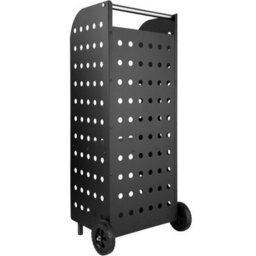Tectake Log Holder - Steel Wagon With Wheels, Fireplace Indoor Wood Storage - Black - thumbnail 3