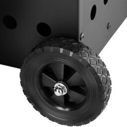 Tectake Log Holder - Steel Wagon With Wheels, Fireplace Indoor Wood Storage - Black - thumbnail 5