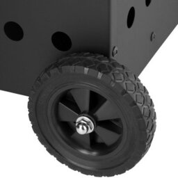 Tectake Log Holder - Steel Wagon With Wheels, Fireplace Indoor Wood Storage - Black - thumbnail 6
