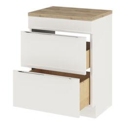 GoodHome Imandra Gloss White Freestanding Bathroom Cabinet (H) 820mm (W) 600mm - thumbnail 9