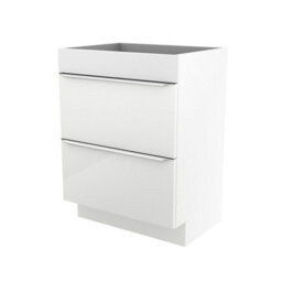 GoodHome Imandra Gloss White Freestanding Bathroom Cabinet (H) 820mm (W) 600mm - thumbnail 1