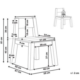 Beliani Garden Chair Livorno Acacia Wood Brown - thumbnail 3