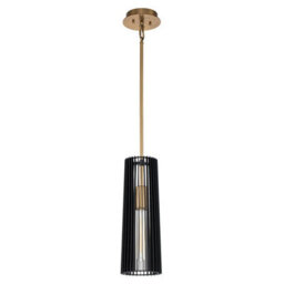 Luminosa Lighting Luminosa Kichler Linara Slim Pendant Ceiling Light Black & Natural Brass - thumbnail 5