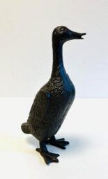 My Square Mile Vintage Cast Iron Duck Ornament Gift, Indoor Outdoor Garden Pond Statue 21Cm
