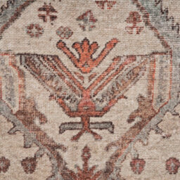 Loomed Neutral Terracotta Beige Vintage Distressed Washable Long Runner Rug 80Cm X 300Cm - thumbnail 6