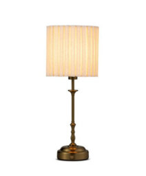 Lighting Supermarket Florence Rechargeable Antique Table Lamp With Pleat Shade - thumbnail 2
