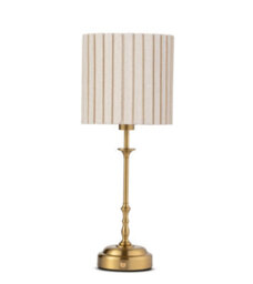 Lighting Supermarket Florence Rechargeable Antique Table Lamp With Pleat Shade - thumbnail 1