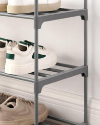 LEDREM 3-Tier Shoe Rack, Metal Storage Shelves Hold Up To 15 Pairs Of Shoes, For Living Room, Entryway, Hallway And Cloakroom - thumbnail 3