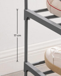 LEDREM 3-Tier Shoe Rack, Metal Storage Shelves Hold Up To 15 Pairs Of Shoes, For Living Room, Entryway, Hallway And Cloakroom - thumbnail 4