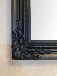 Downton Interiors Extra Large Black Wood Frame Wall Mirror 106Cm - thumbnail 4