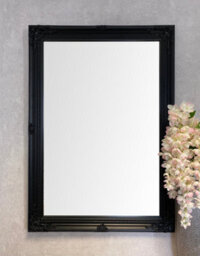 Downton Interiors Extra Large Black Wood Frame Wall Mirror 106Cm - thumbnail 3