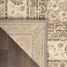 Grey Bordered Traditional Wool Rug For Living Room, Bedroom - 251Cm X 343Cm - thumbnail 5