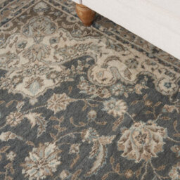Grey Bordered Traditional Wool Rug For Living Room, Bedroom - 251Cm X 343Cm - thumbnail 3