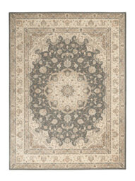 Grey Bordered Traditional Wool Rug For Living Room, Bedroom - 251Cm X 343Cm - thumbnail 8
