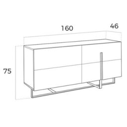 Angel Cerda Stylish White Wood And Chrome Steel Sideboard For Modern Living Rooms - thumbnail 7