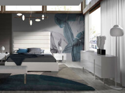 Angel Cerda Stylish White Wood And Chrome Steel Sideboard For Modern Living Rooms - thumbnail 3
