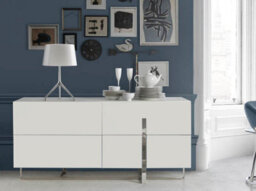 Angel Cerda Stylish White Wood And Chrome Steel Sideboard For Modern Living Rooms - thumbnail 5