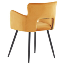 Beliani Set Of 2 Dining Chairs Sanilac Velvet Orange - thumbnail 6