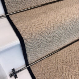 RainbowHome Herringbone Royal Sterling Stair Runner With 100% Pure Wool Edge 65 650 - thumbnail 2