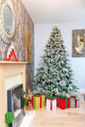 Shatchi 10Ft Prelit Green Lapland Fir Christmas Tree Warm White Leds - thumbnail 3