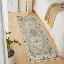 Ameha Turkish Willow Beige Cashmere  Rugs Non Slip Area Rug Living Room Bedroom Large Mats 80 X 150 Cm - thumbnail 2