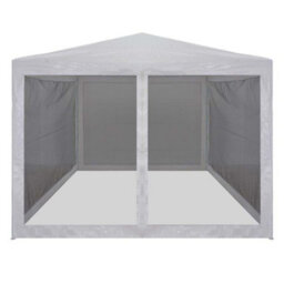 Walplus Party Tent Garden Gazebo Canopy With 4 Mesh Sidewalls 3X3 M - thumbnail 2